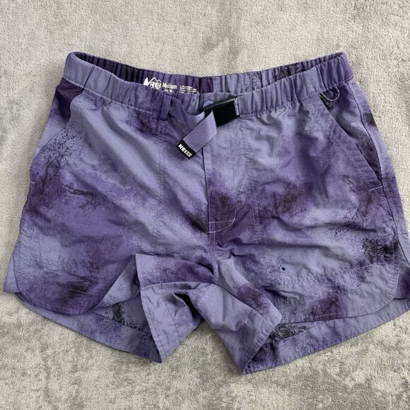 REI Co-op Sahara Amphib Shorts Womens M Belted Pockets Purple Outdoor Gorpcore - Picture 5 of 9